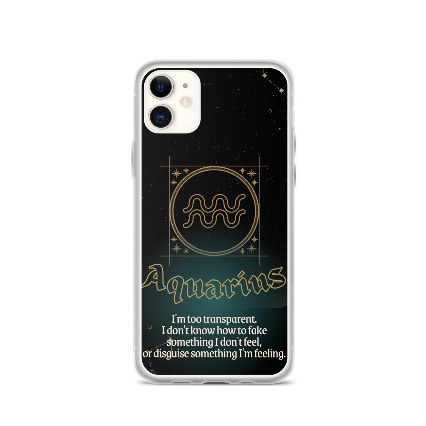 Aquarius Themed Thermoplastic Polyurethane (TPU) and Polycarbonate (PC) phone case