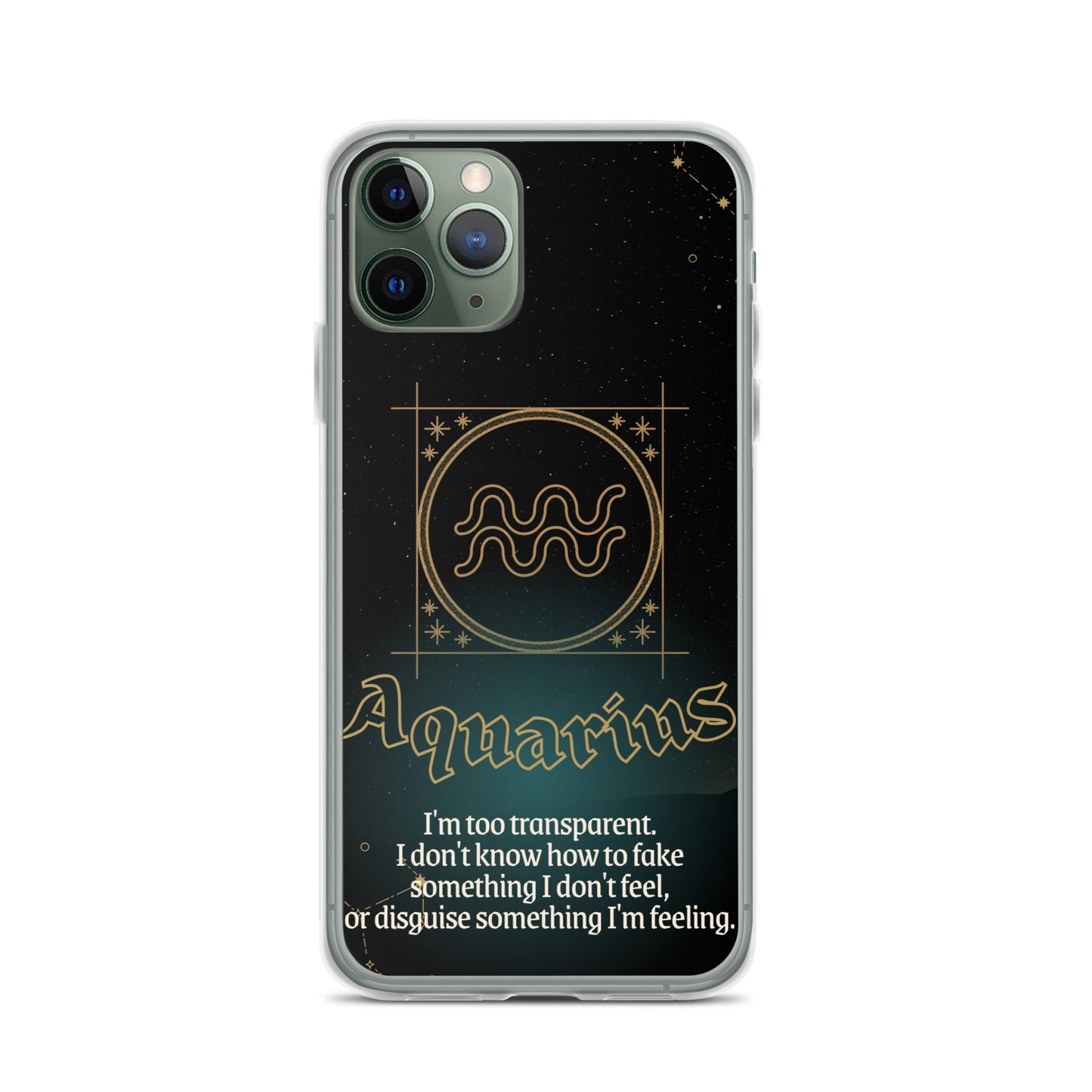 Aquarius Themed Thermoplastic Polyurethane (TPU) and Polycarbonate (PC) phone case