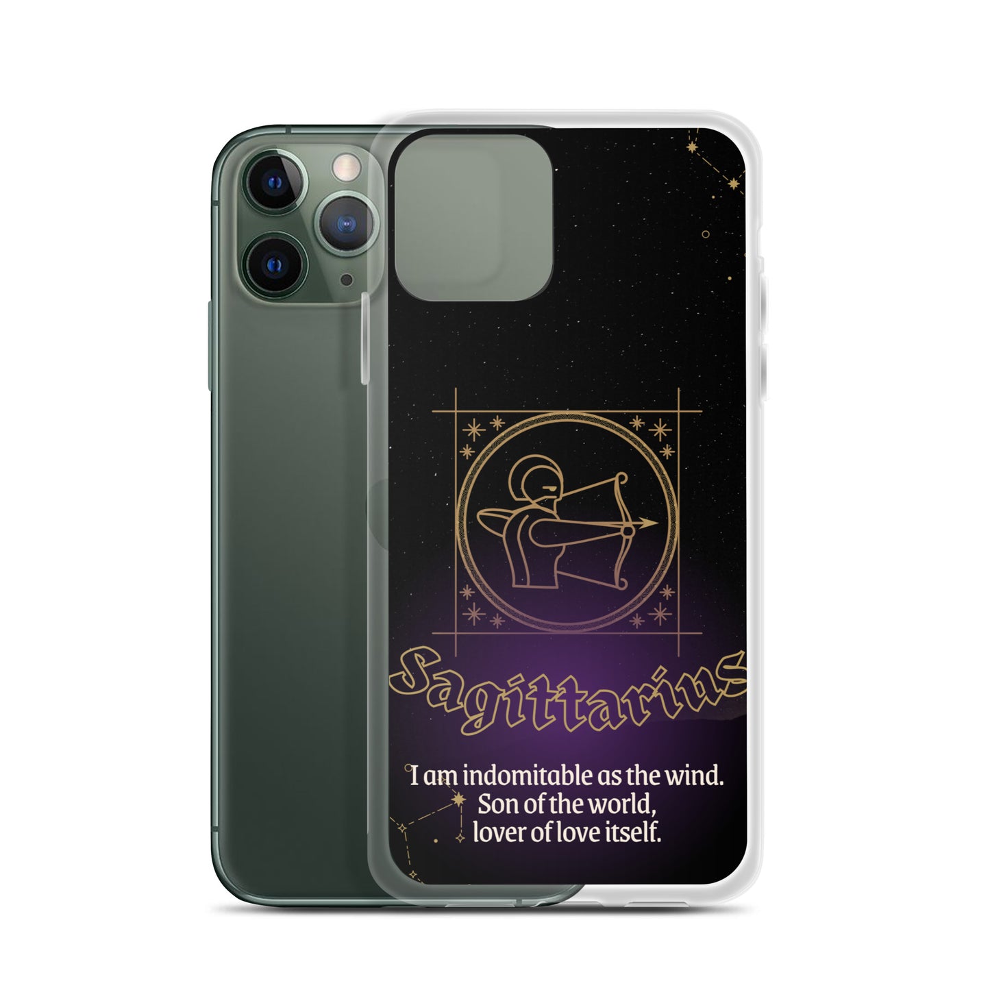 Sagittarius Themed Thermoplastic Polyurethane (TPU) and Polycarbonate (PC) phone case