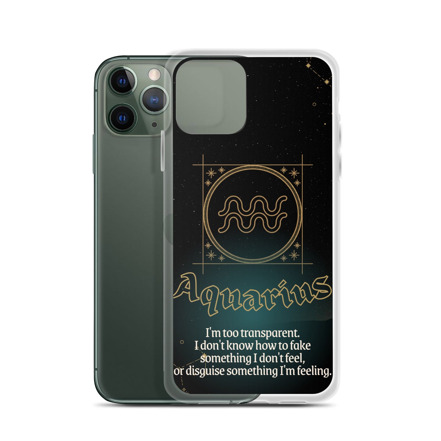 Aquarius Themed Thermoplastic Polyurethane (TPU) and Polycarbonate (PC) phone case