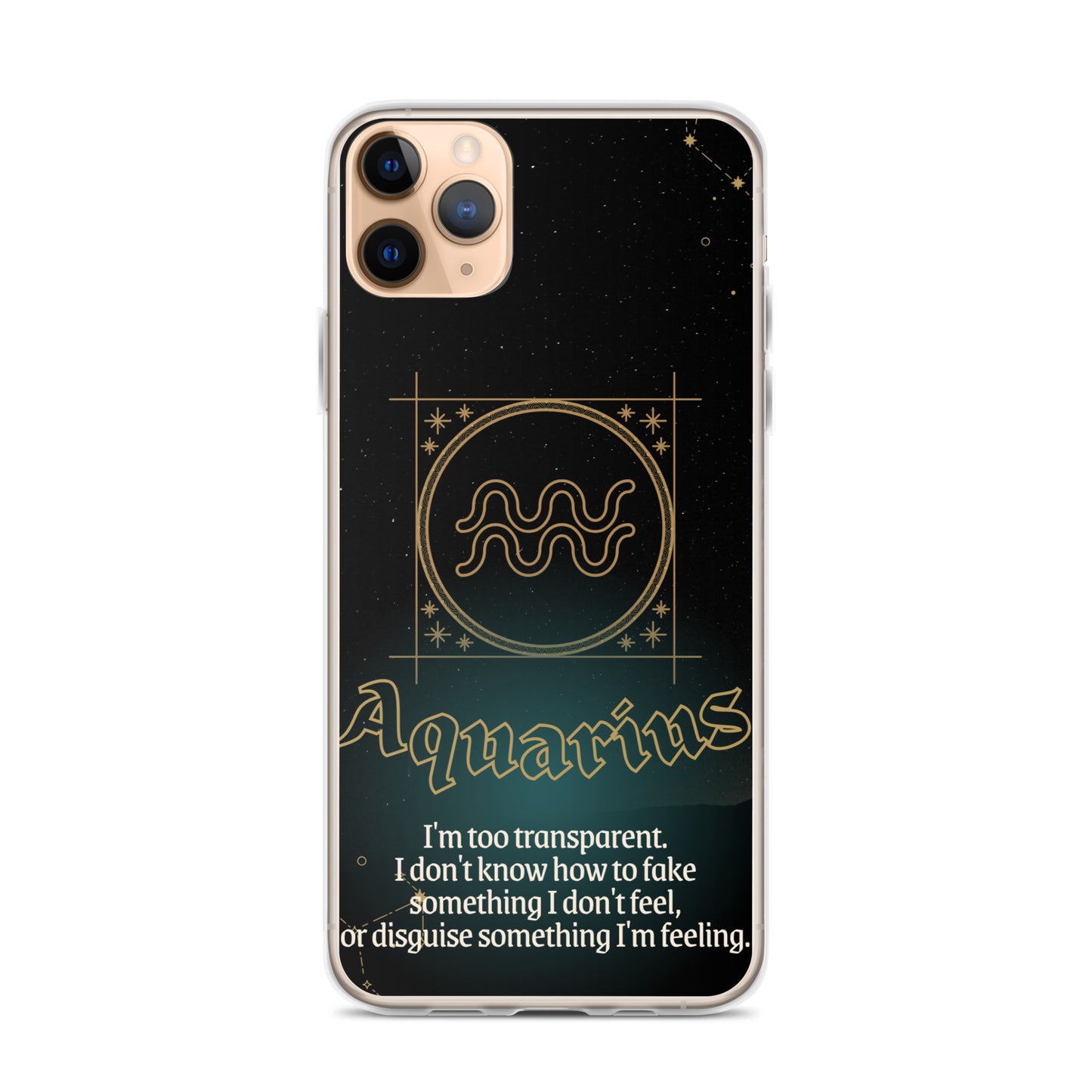 Aquarius Themed Thermoplastic Polyurethane (TPU) and Polycarbonate (PC) phone case