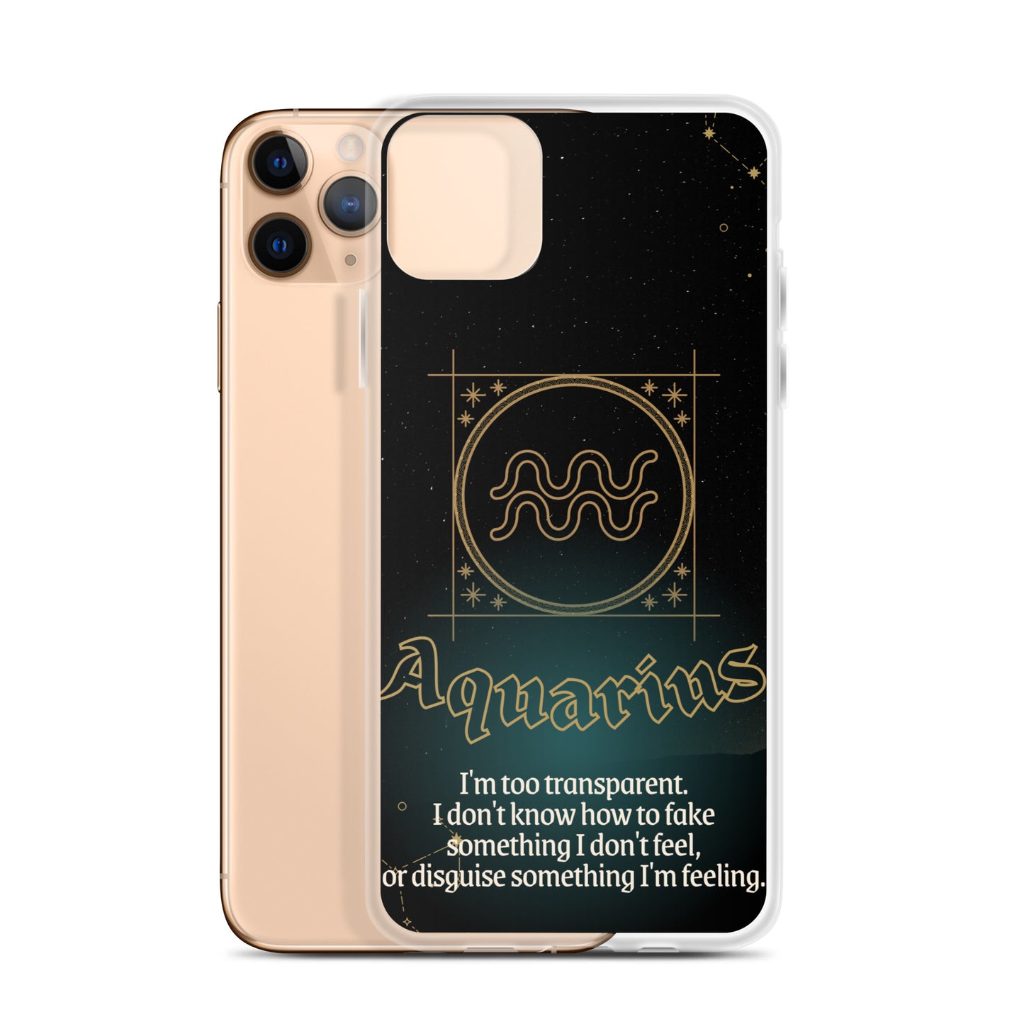 Aquarius Themed Thermoplastic Polyurethane (TPU) and Polycarbonate (PC) phone case