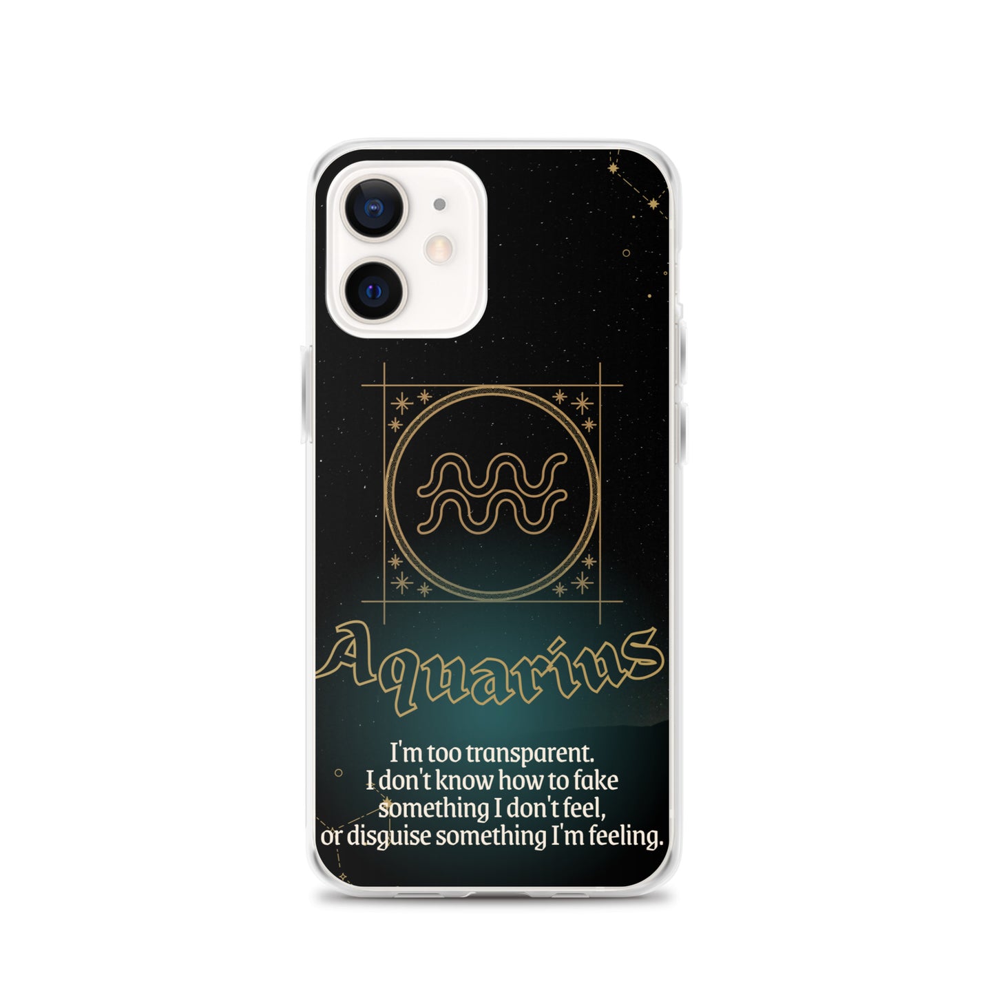 Aquarius Themed Thermoplastic Polyurethane (TPU) and Polycarbonate (PC) phone case