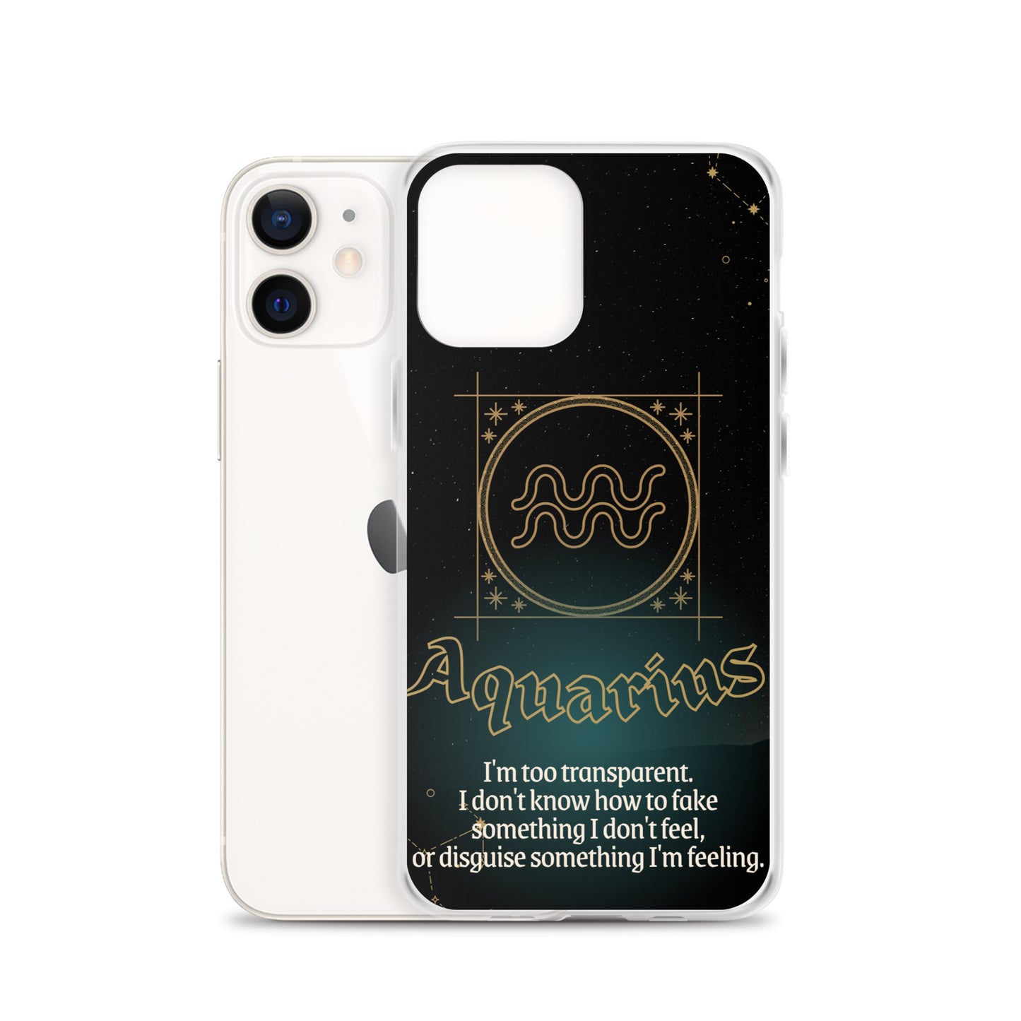 Aquarius Themed Thermoplastic Polyurethane (TPU) and Polycarbonate (PC) phone case