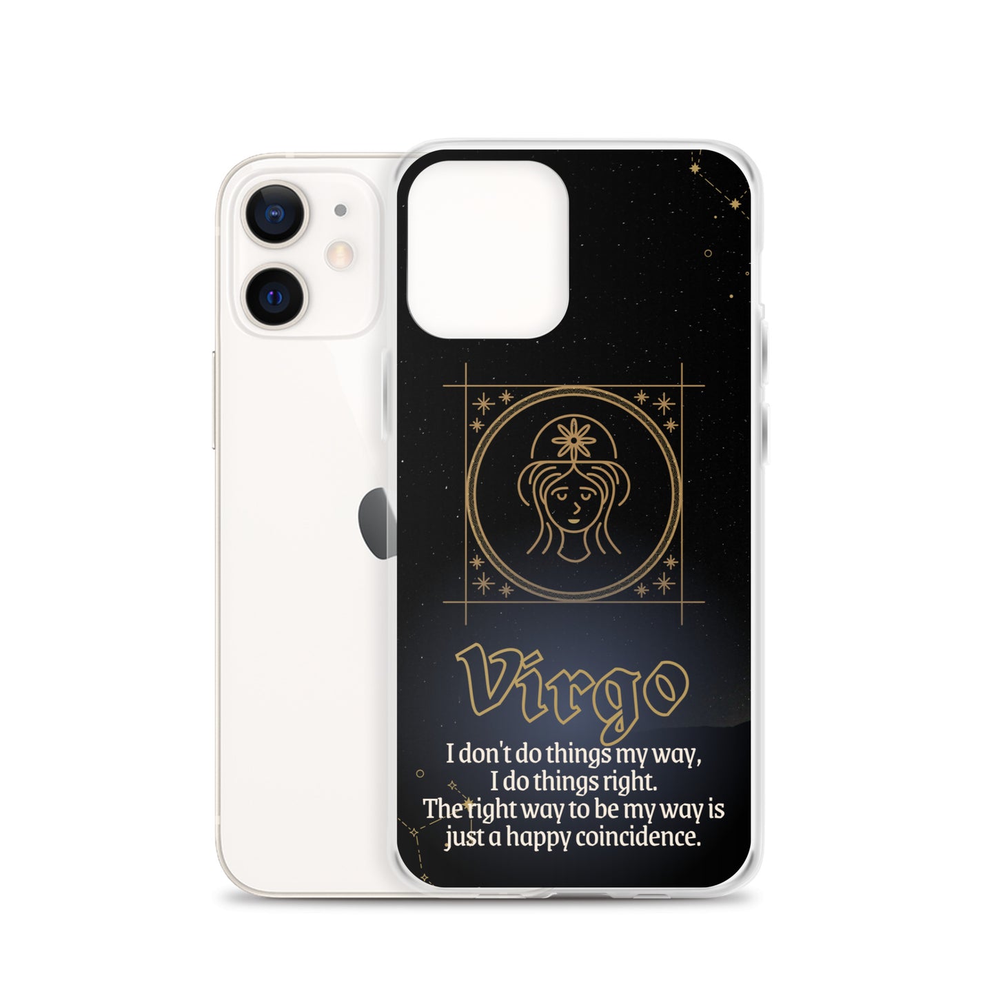 Virgo Themed Thermoplastic Polyurethane (TPU) and Polycarbonate (PC) phone case