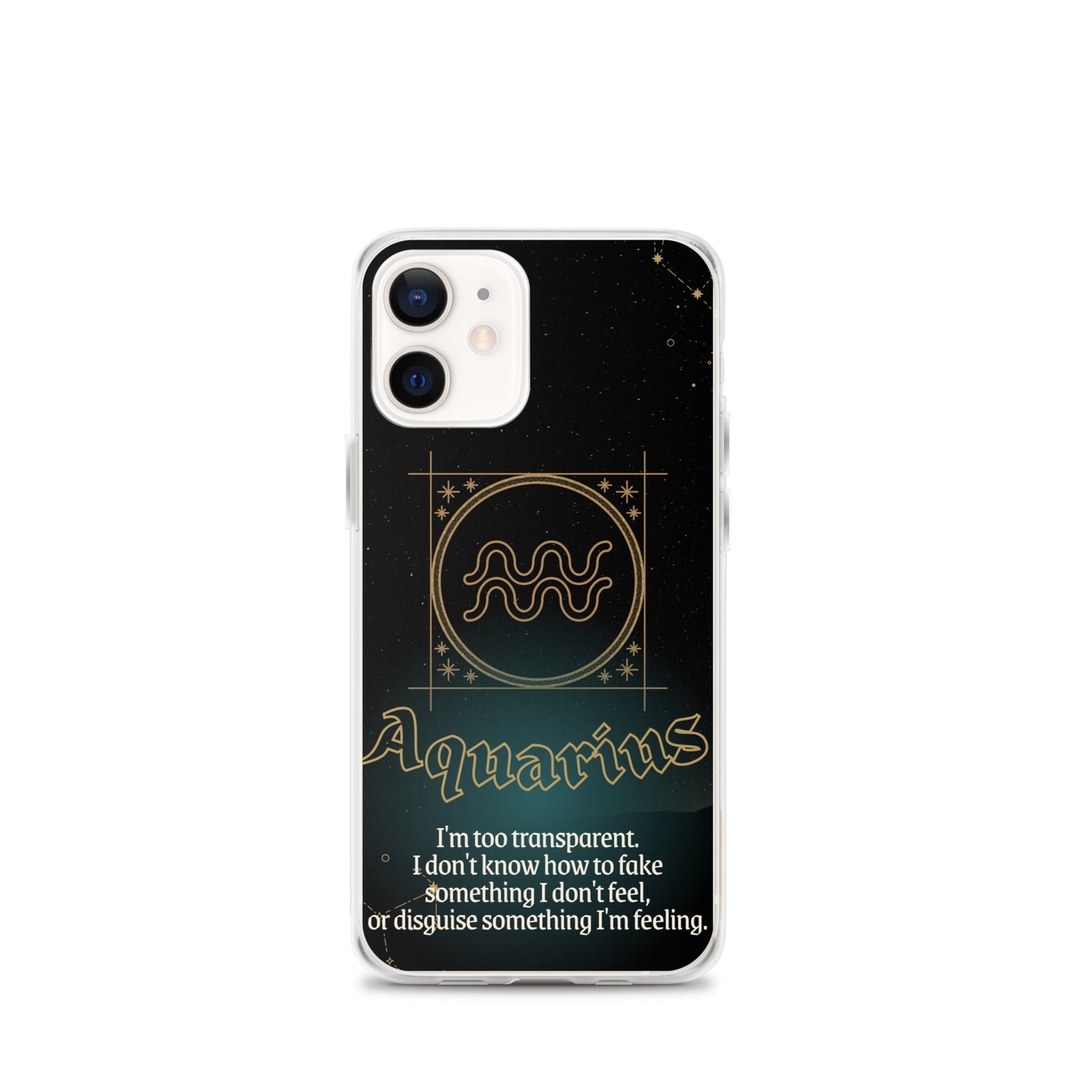 Aquarius Themed Thermoplastic Polyurethane (TPU) and Polycarbonate (PC) phone case