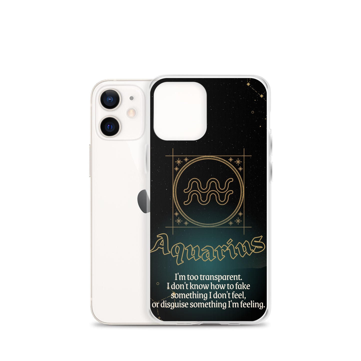 Aquarius Themed Thermoplastic Polyurethane (TPU) and Polycarbonate (PC) phone case