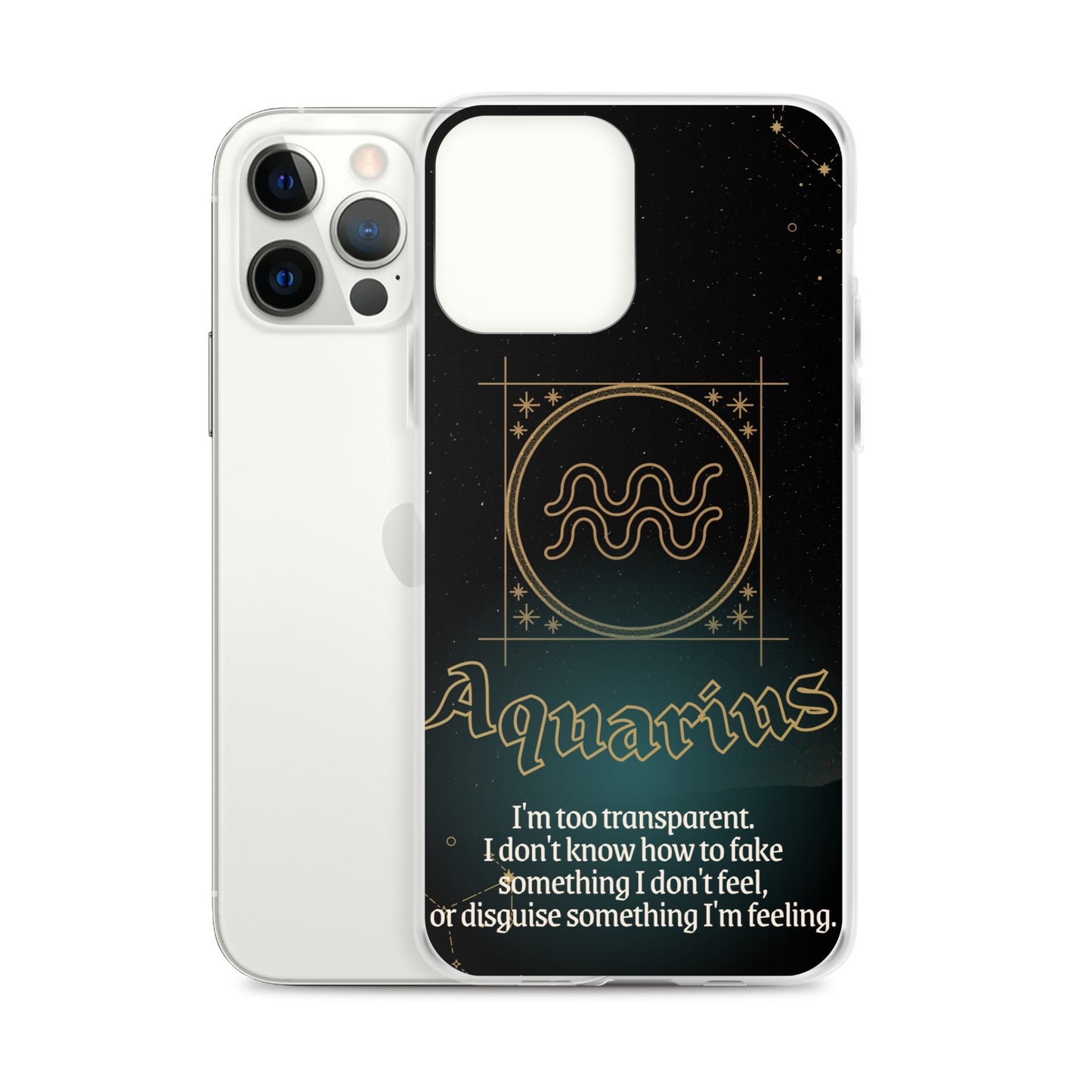 Aquarius Themed Thermoplastic Polyurethane (TPU) and Polycarbonate (PC) phone case