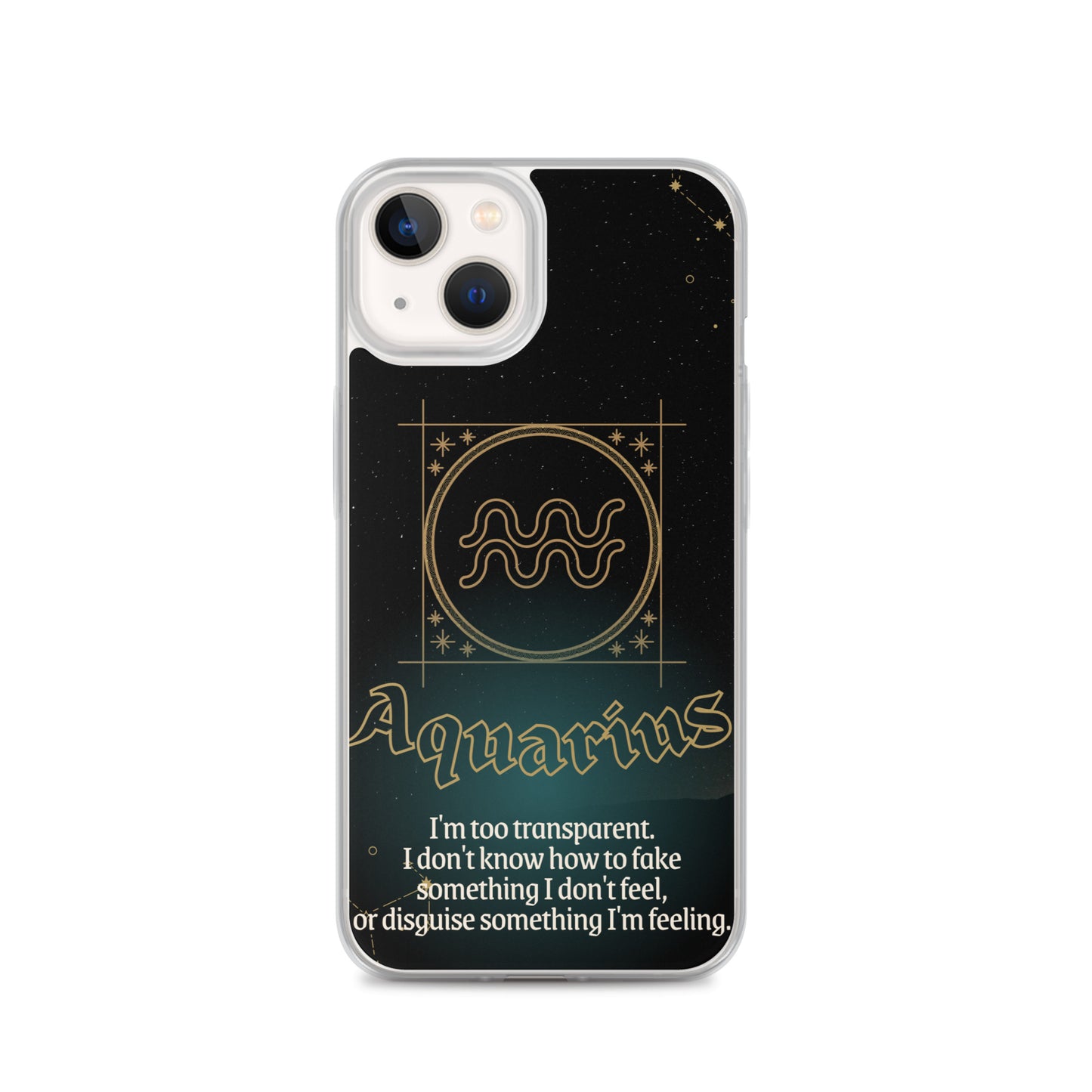 Aquarius Themed Thermoplastic Polyurethane (TPU) and Polycarbonate (PC) phone case