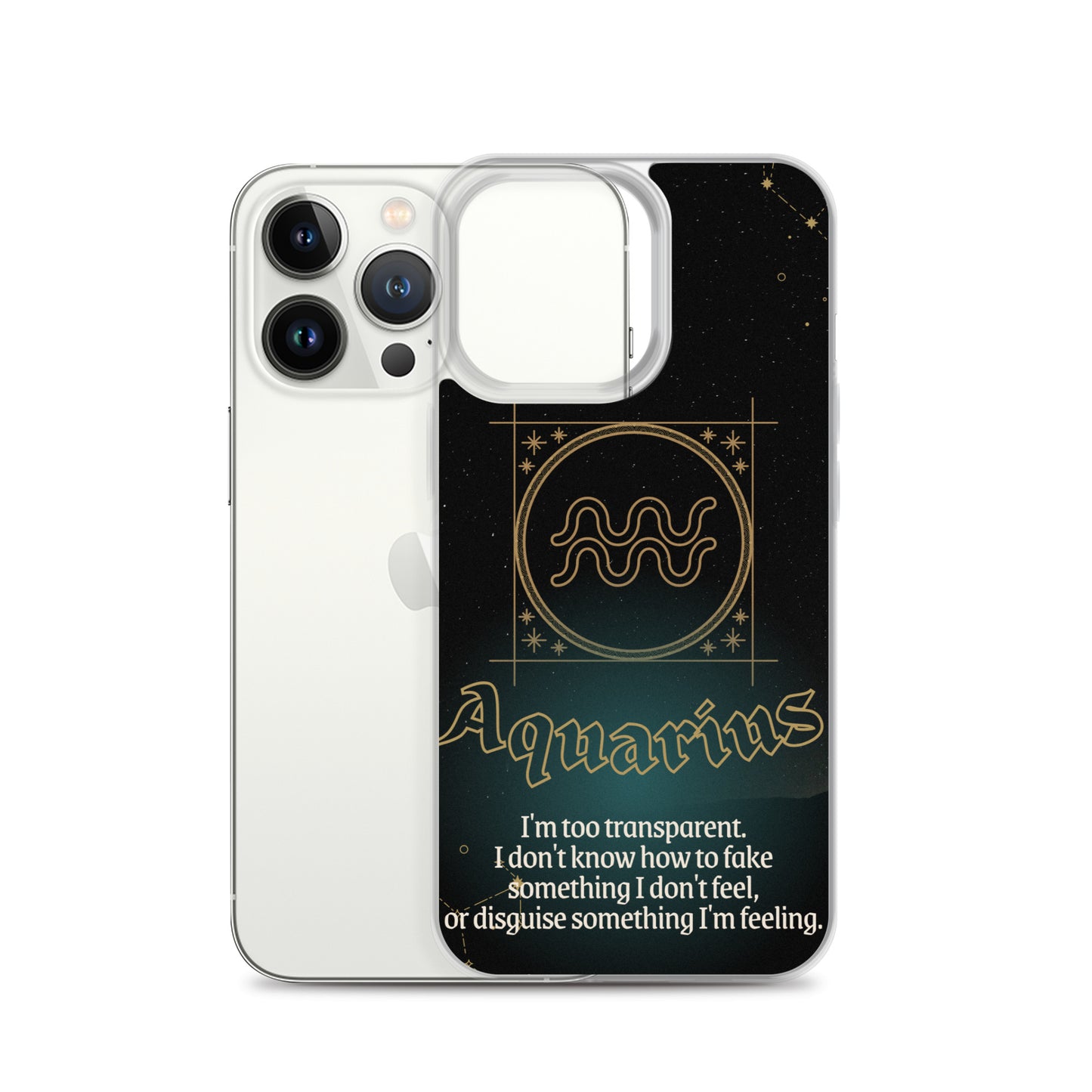 Aquarius Themed Thermoplastic Polyurethane (TPU) and Polycarbonate (PC) phone case