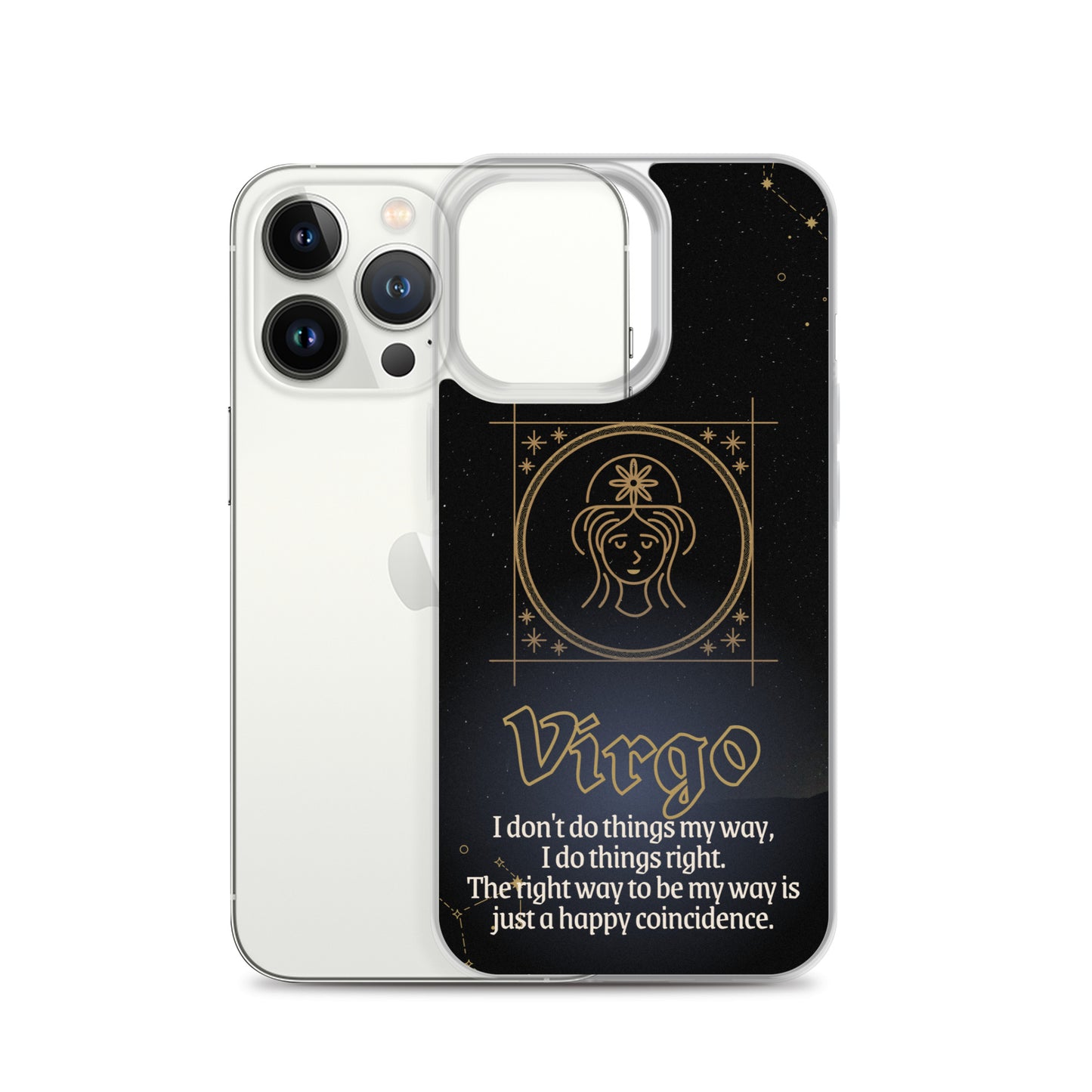 Virgo Themed Thermoplastic Polyurethane (TPU) and Polycarbonate (PC) phone case