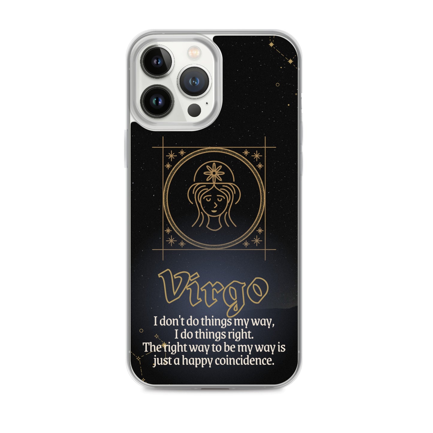 Virgo Themed Thermoplastic Polyurethane (TPU) and Polycarbonate (PC) phone case