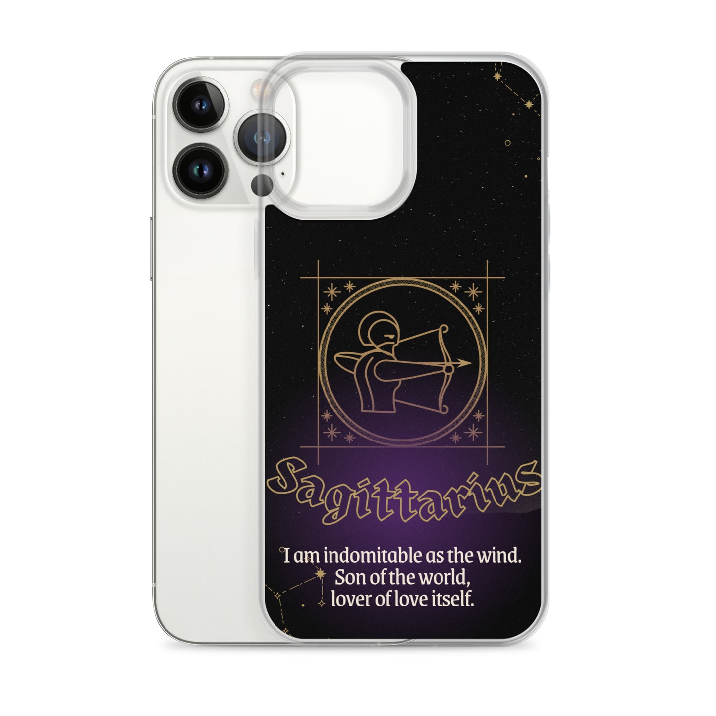 Sagittarius Themed Thermoplastic Polyurethane (TPU) and Polycarbonate (PC) phone case