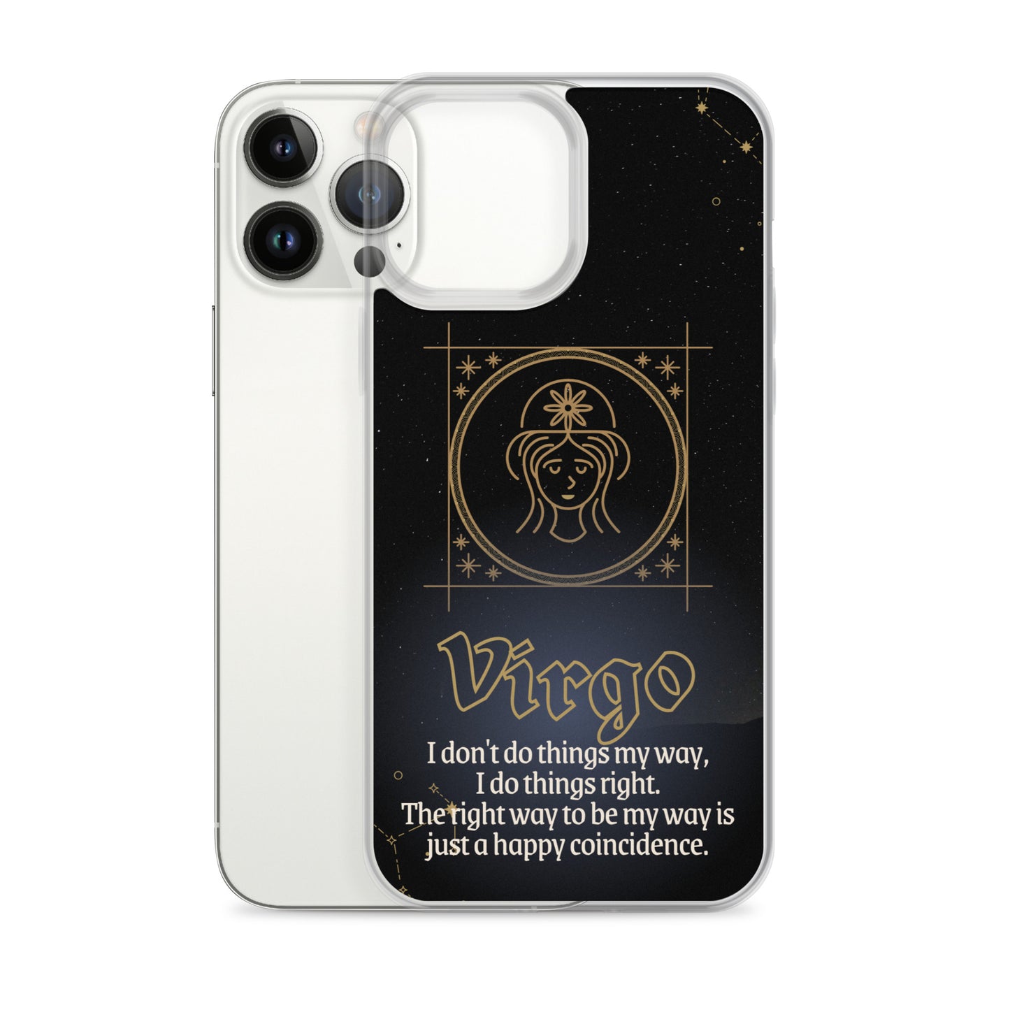 Virgo Themed Thermoplastic Polyurethane (TPU) and Polycarbonate (PC) phone case