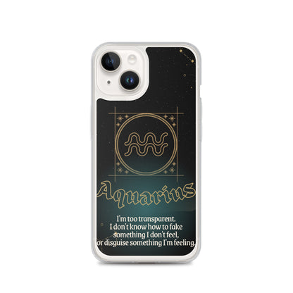 Aquarius Themed Thermoplastic Polyurethane (TPU) and Polycarbonate (PC) phone case