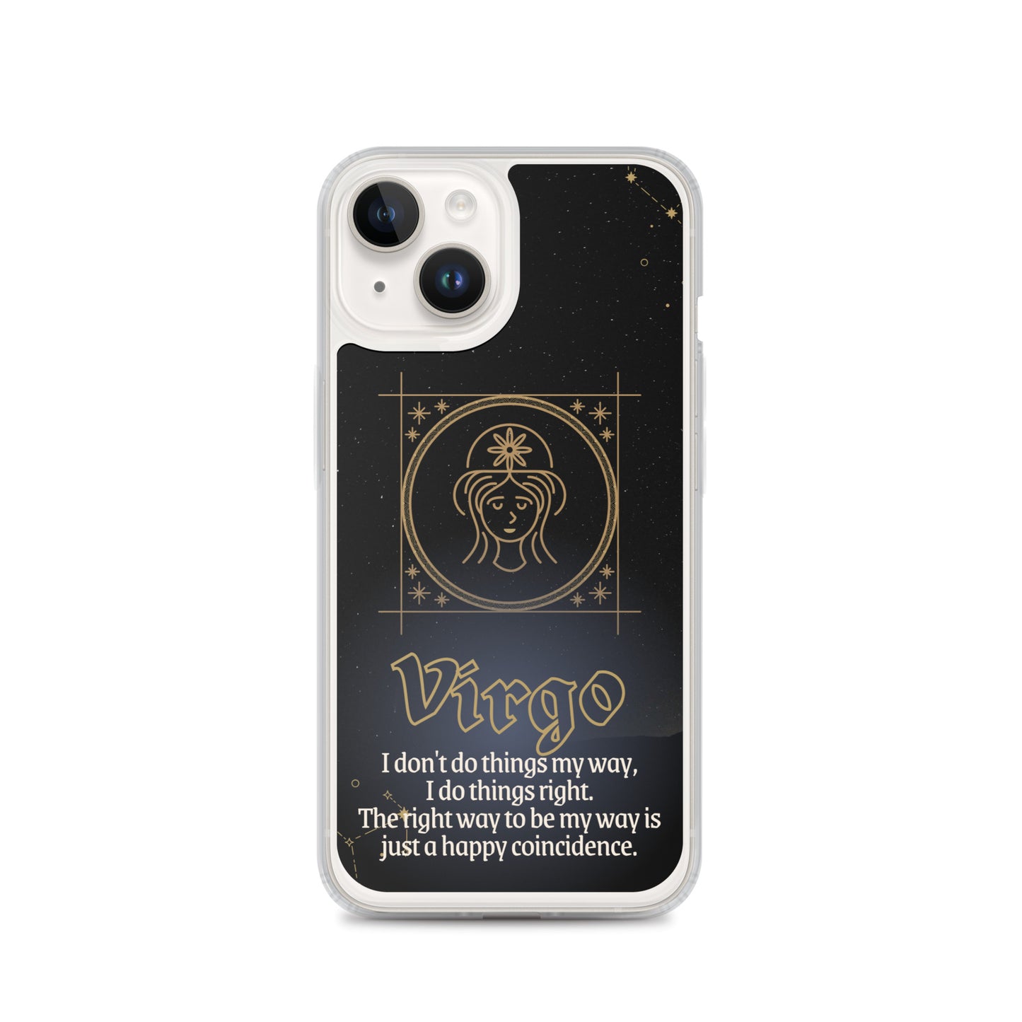 Virgo Themed Thermoplastic Polyurethane (TPU) and Polycarbonate (PC) phone case