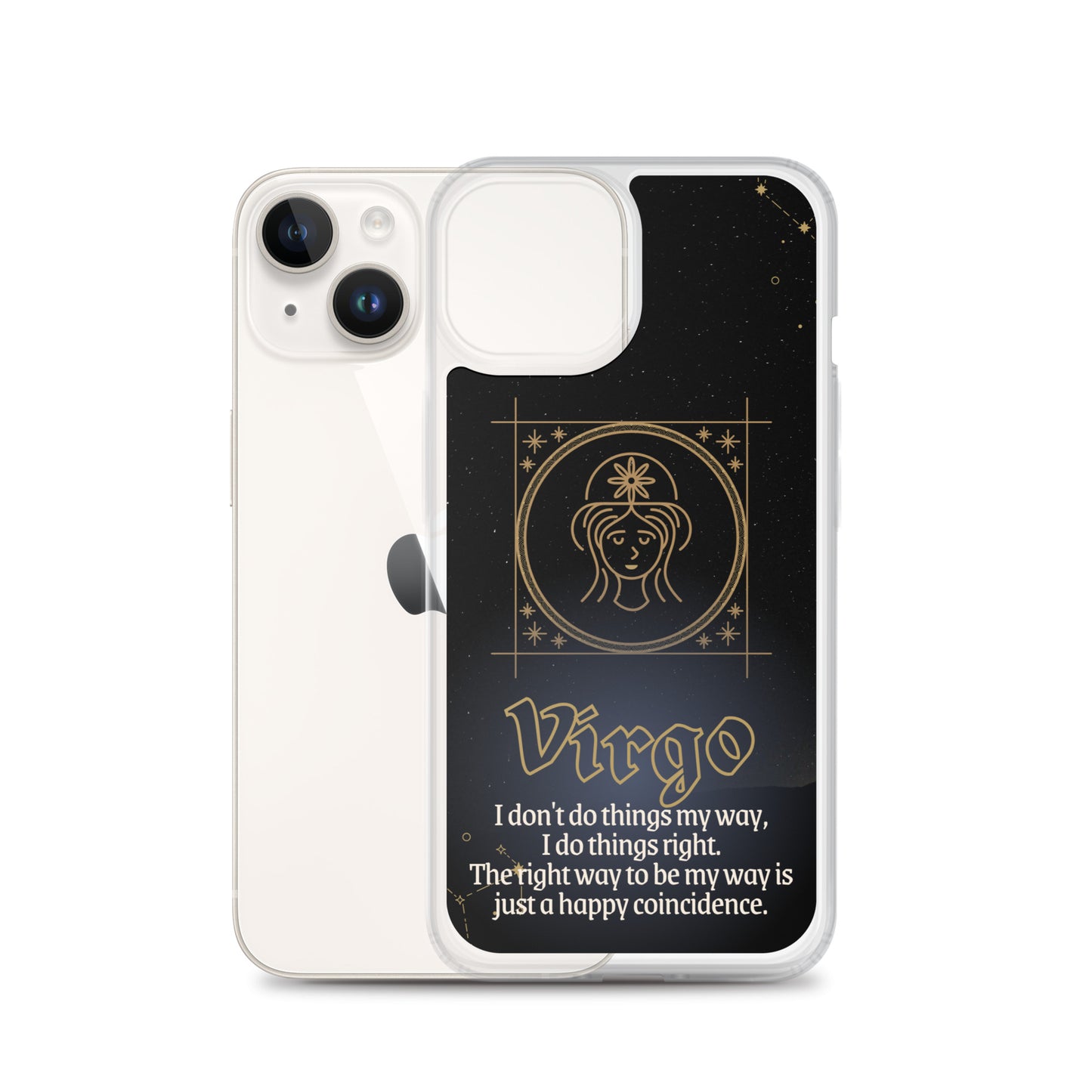 Virgo Themed Thermoplastic Polyurethane (TPU) and Polycarbonate (PC) phone case