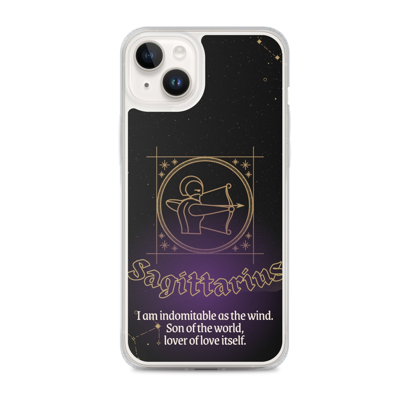 Sagittarius Themed Thermoplastic Polyurethane (TPU) and Polycarbonate (PC) phone case