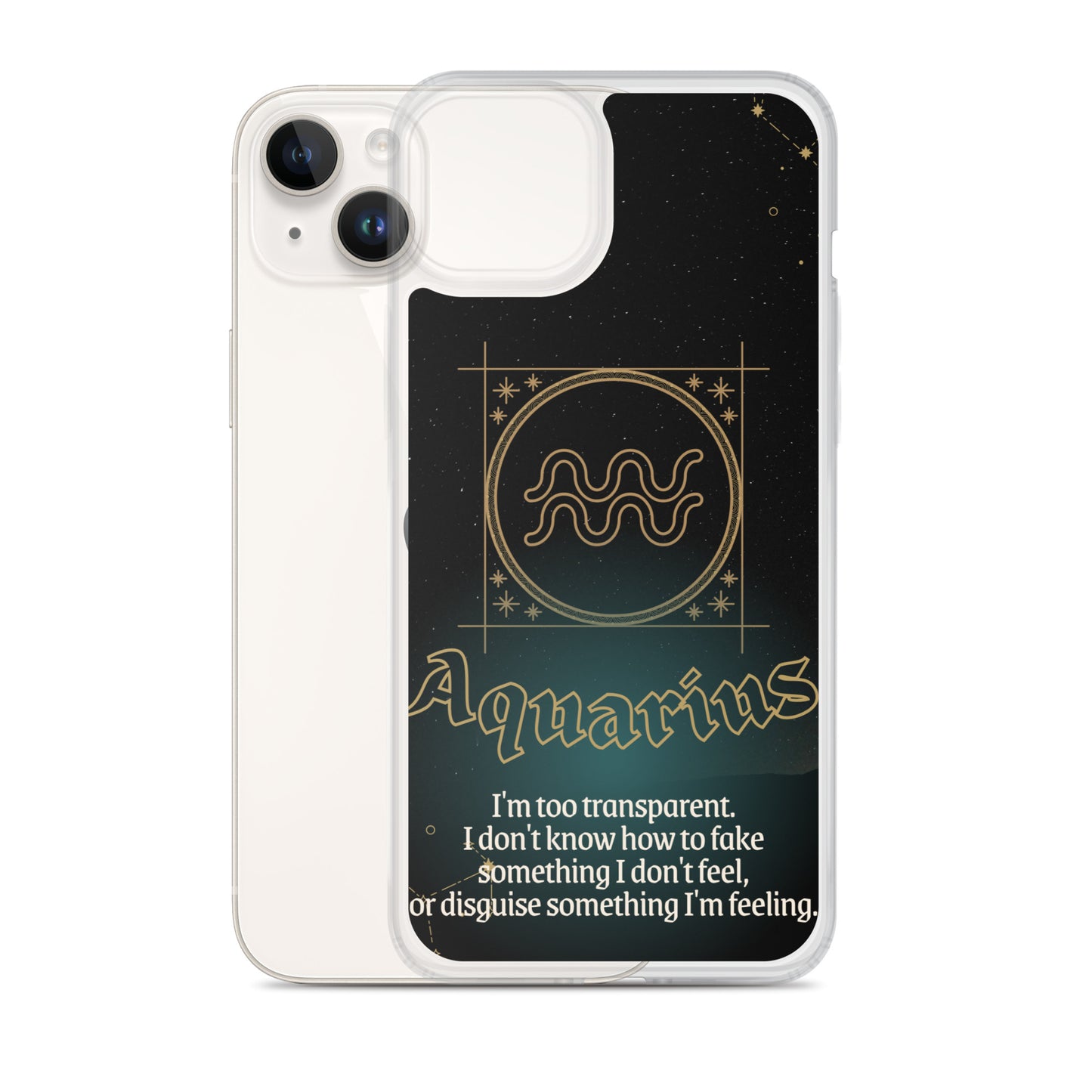 Aquarius Themed Thermoplastic Polyurethane (TPU) and Polycarbonate (PC) phone case