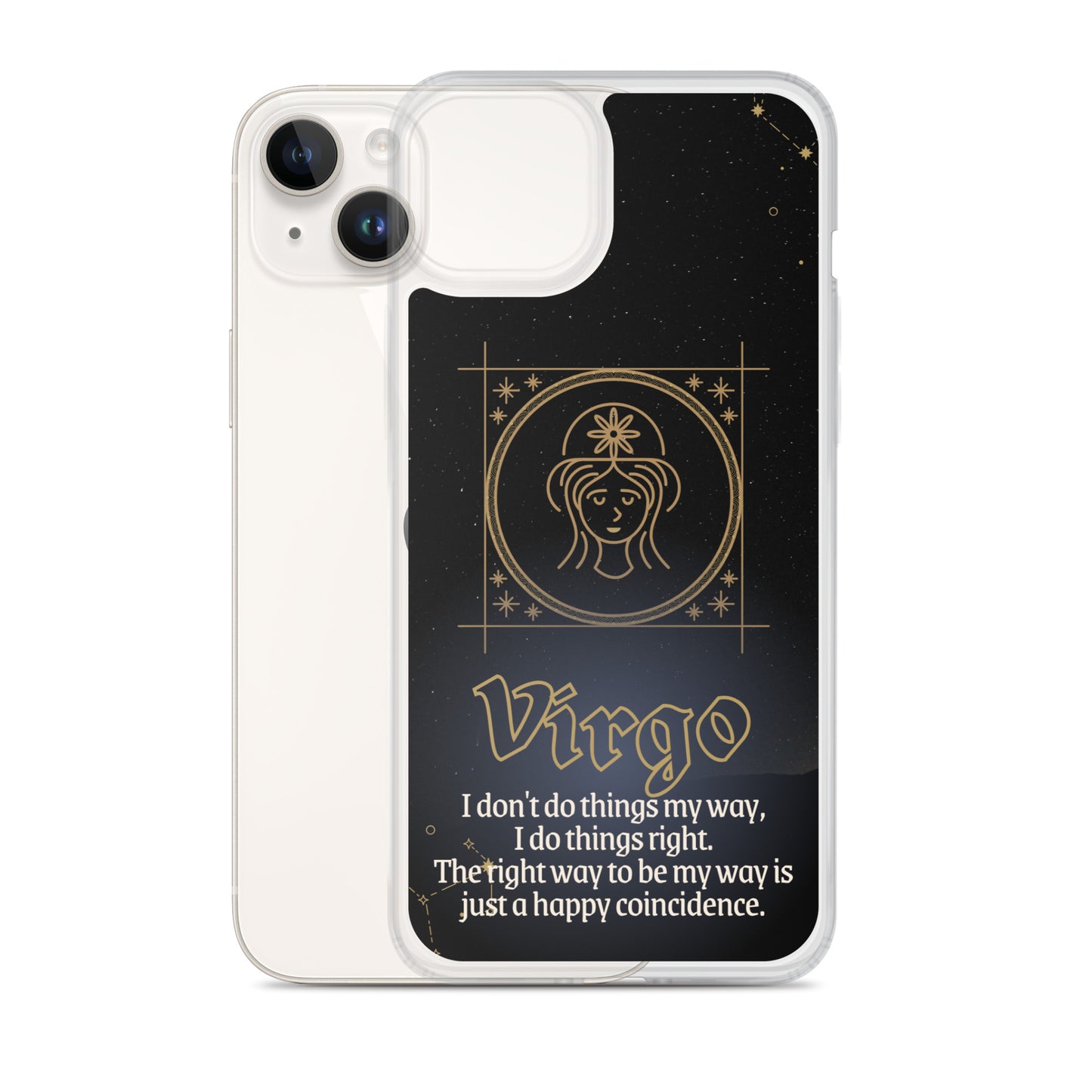 Virgo Themed Thermoplastic Polyurethane (TPU) and Polycarbonate (PC) phone case