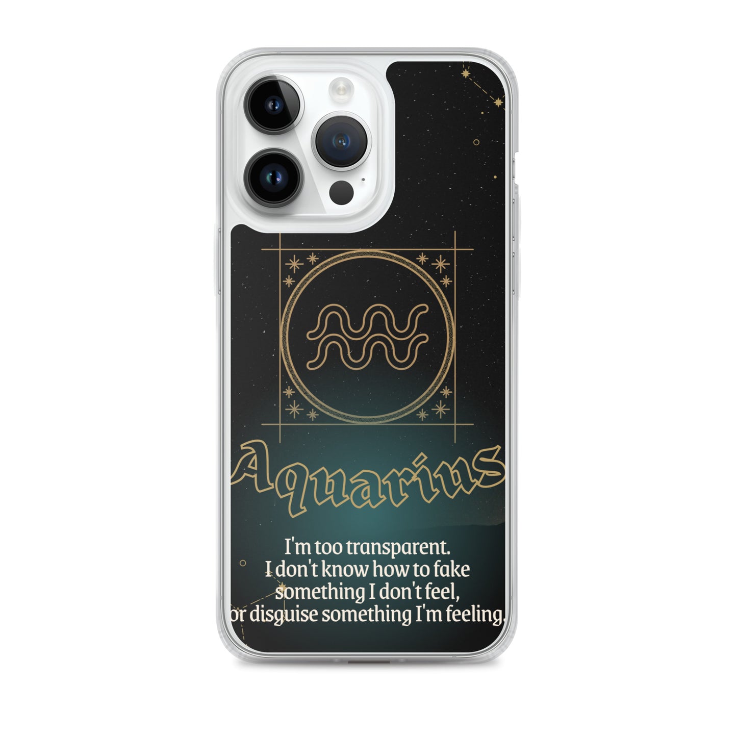 Aquarius Themed Thermoplastic Polyurethane (TPU) and Polycarbonate (PC) phone case