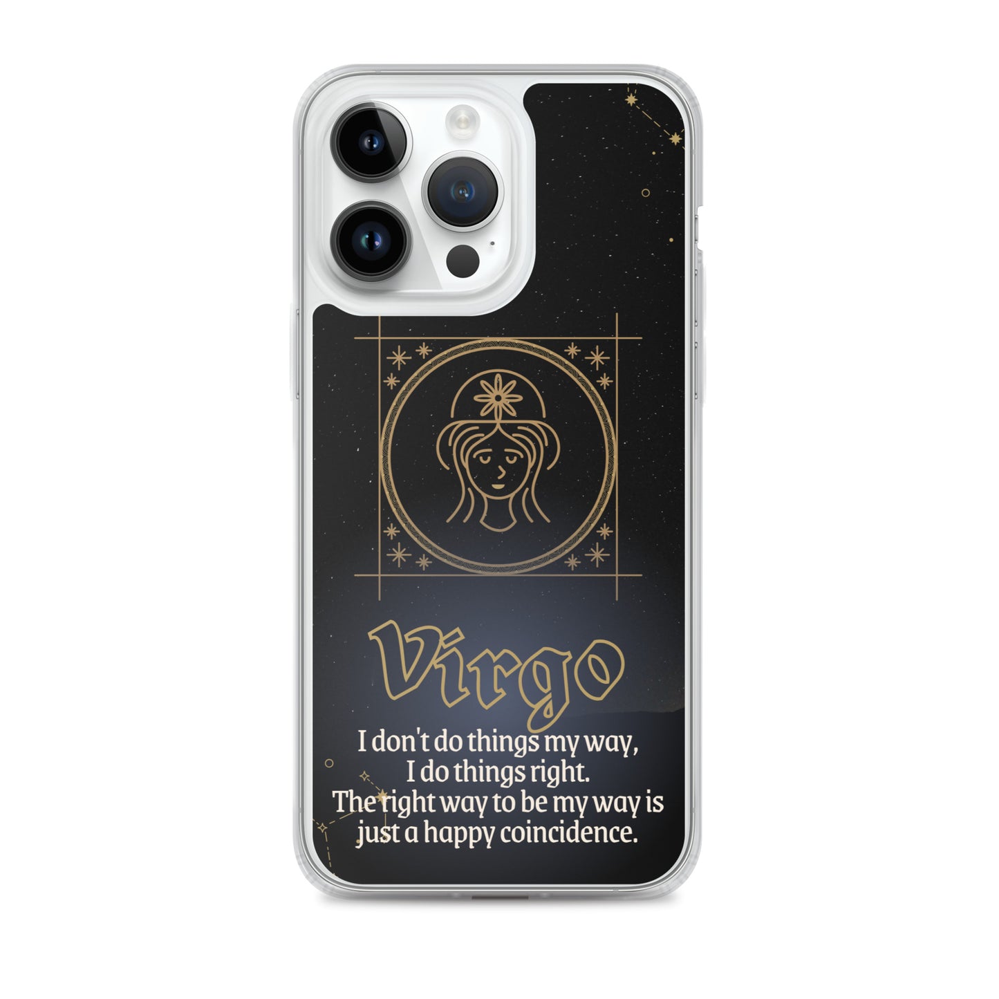 Virgo Themed Thermoplastic Polyurethane (TPU) and Polycarbonate (PC) phone case