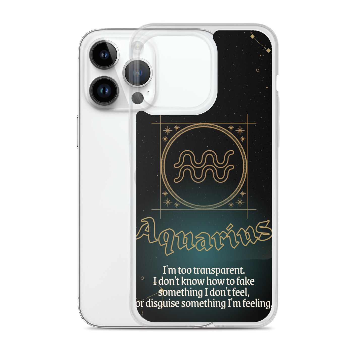 Aquarius Themed Thermoplastic Polyurethane (TPU) and Polycarbonate (PC) phone case