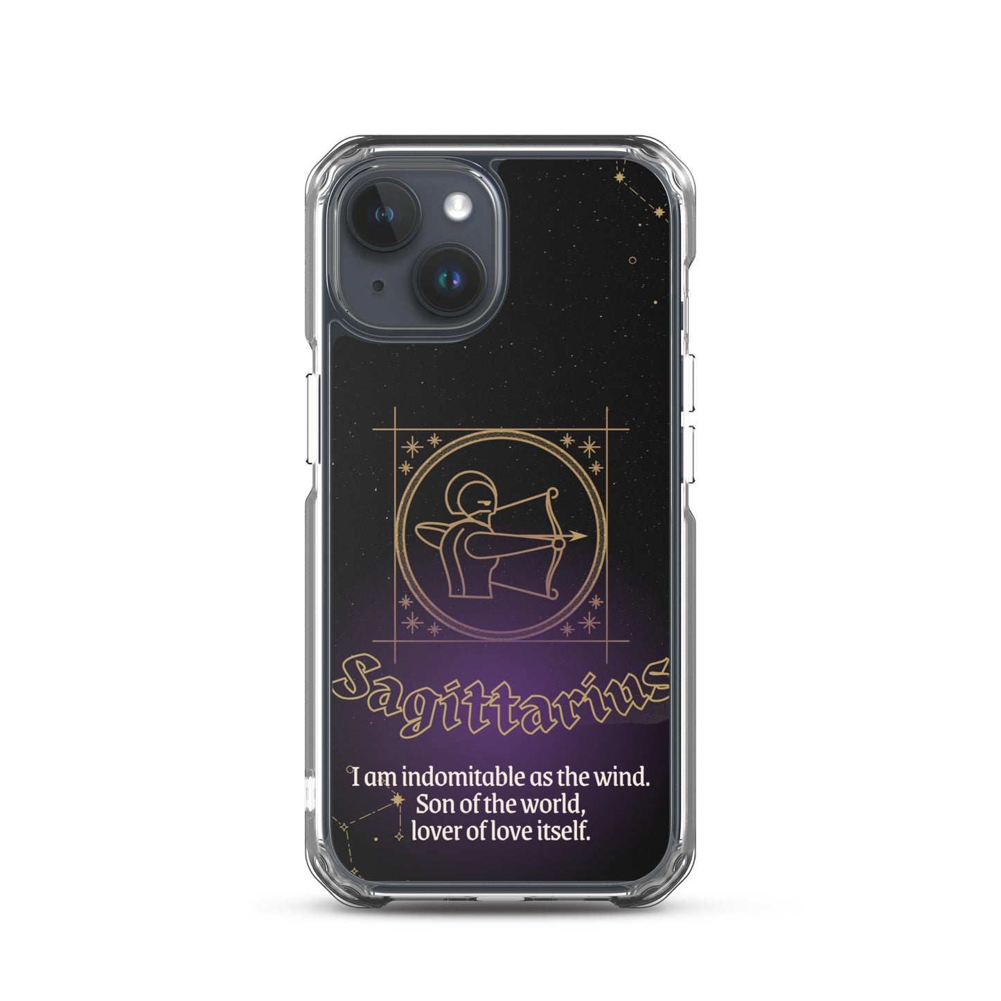 Sagittarius Themed Thermoplastic Polyurethane (TPU) and Polycarbonate (PC) phone case