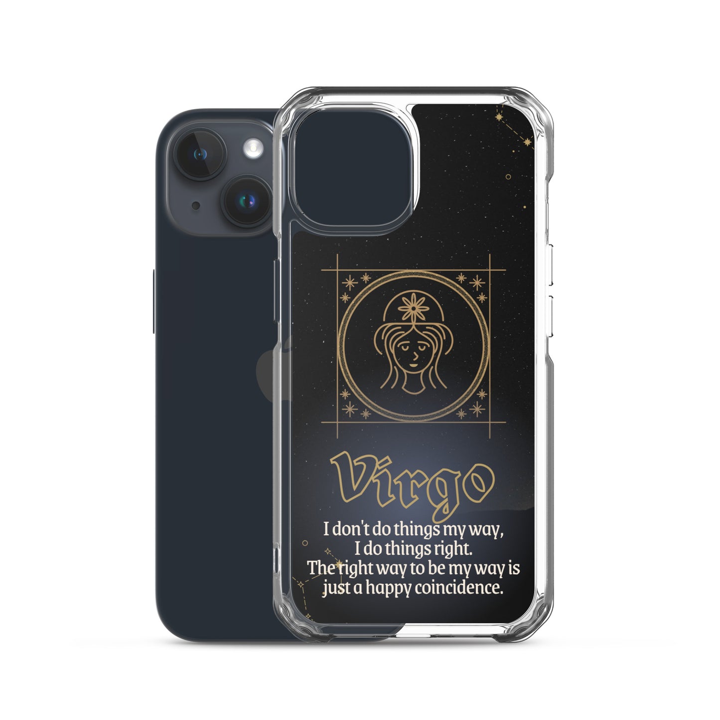 Virgo Themed Thermoplastic Polyurethane (TPU) and Polycarbonate (PC) phone case