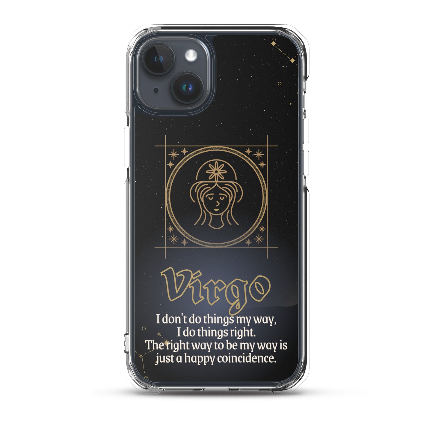 Virgo Themed Thermoplastic Polyurethane (TPU) and Polycarbonate (PC) phone case