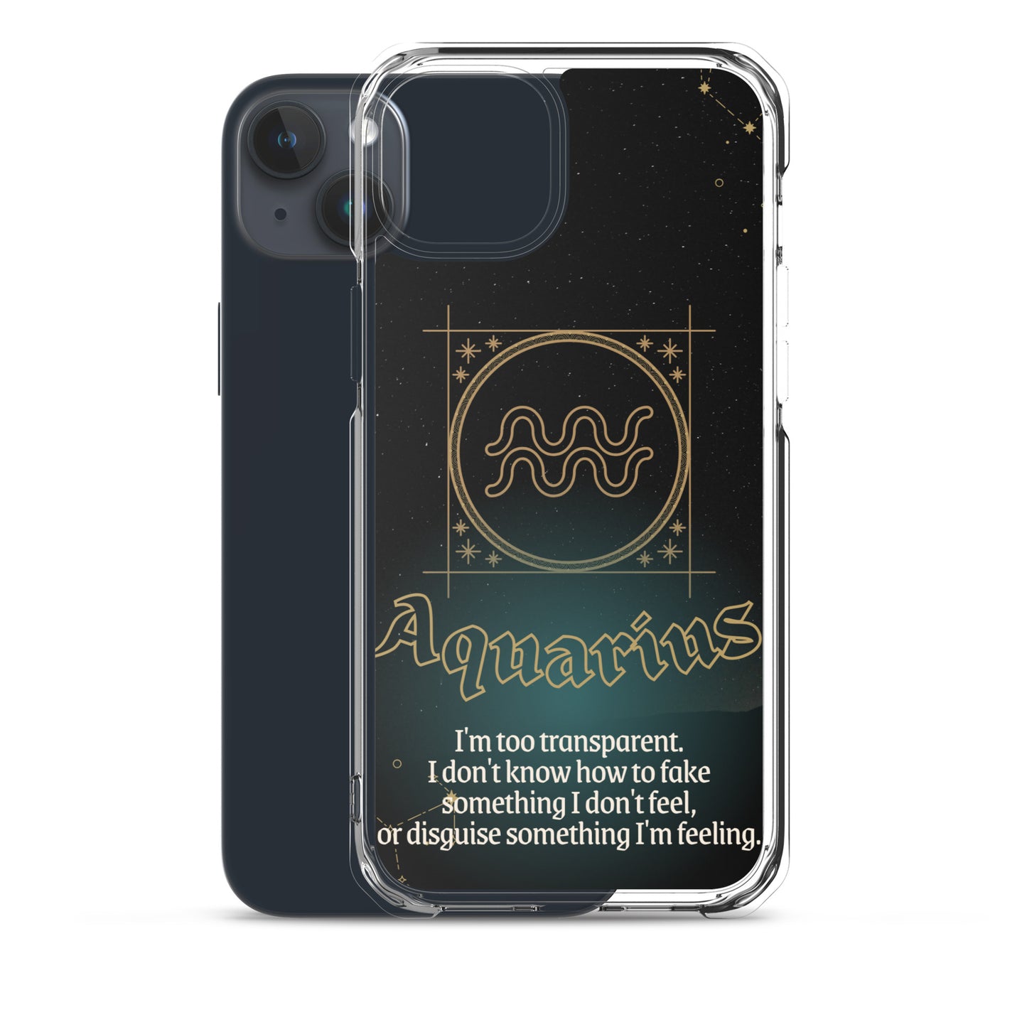 Aquarius Themed Thermoplastic Polyurethane (TPU) and Polycarbonate (PC) phone case