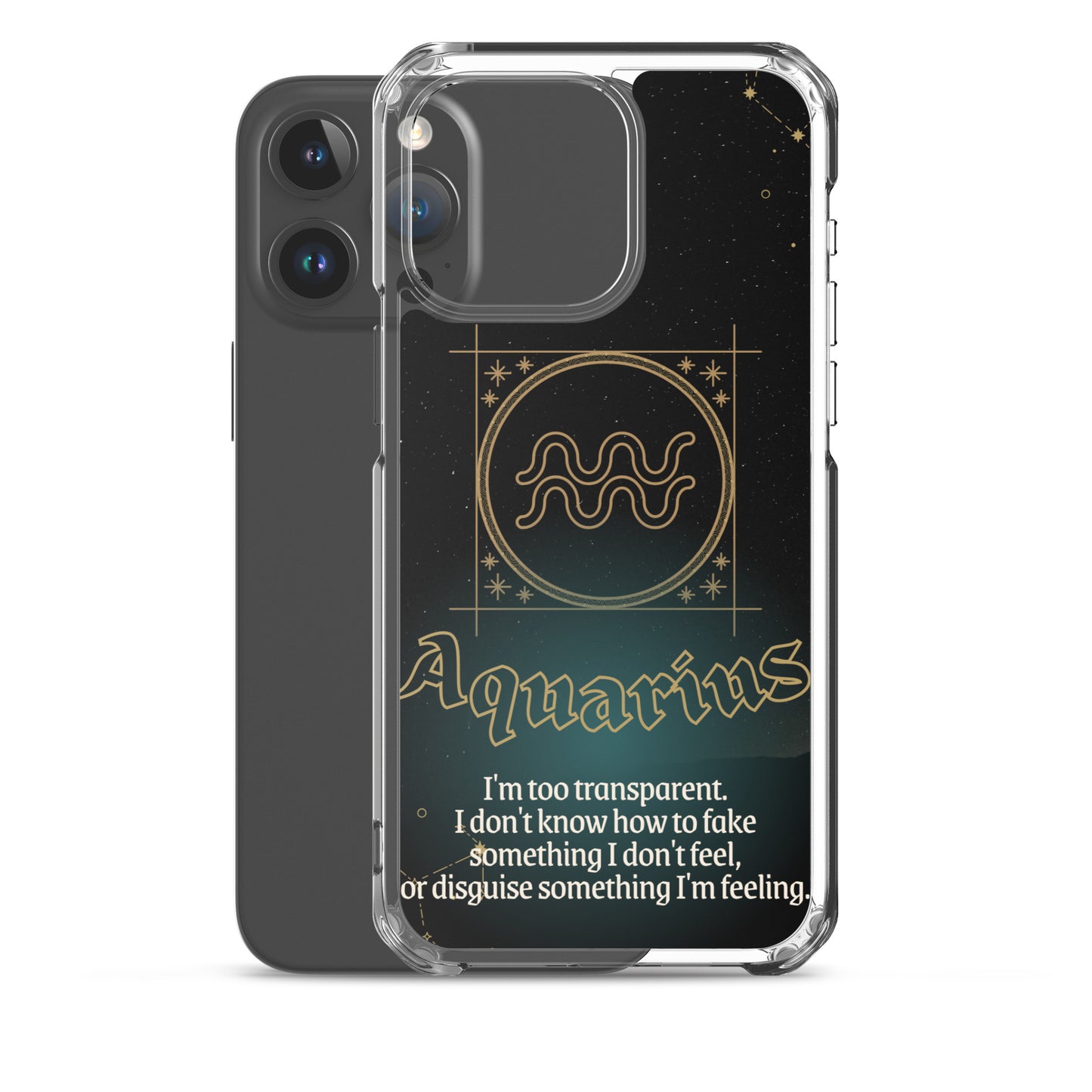 Aquarius Themed Thermoplastic Polyurethane (TPU) and Polycarbonate (PC) phone case