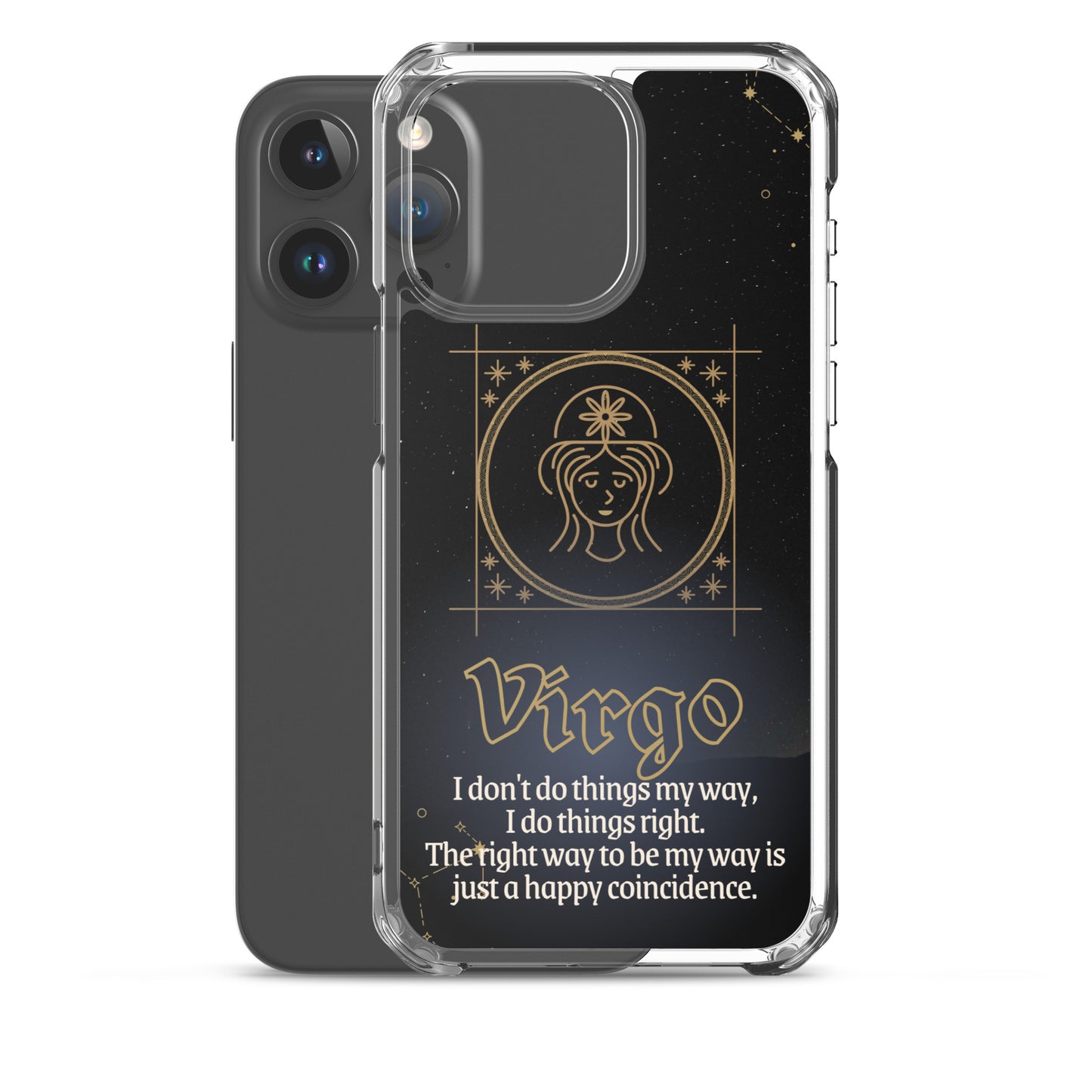 Virgo Themed Thermoplastic Polyurethane (TPU) and Polycarbonate (PC) phone case